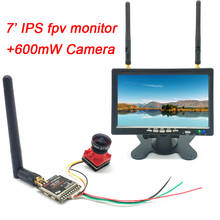 Monitor HD IPS 5,8x1024 de 7 pulgadas, 600G, 40CH, con transmisor de 25/200/600mw + lente de 1,66mm, cámara Starlight HDR OSD 1200TVL fpv para RC 2024 - compra barato