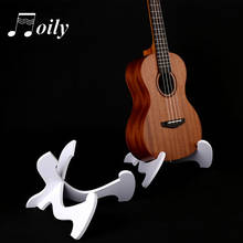 Portátil ukulele violino suporte de madeira dobrável vertical guitarra branco display rack acessórios 2024 - compre barato