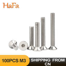 100PCS M3 Hex Hexagon Socket Flat Head Screw Allen Key Head Din7991 Stainless Steel 304 Allen Cap Screw Bolt Furniture Screws 2024 - buy cheap