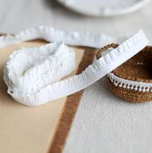 10 m tecido de renda elástica diy acessórios de vestuário costura guarnição suíça material de renda de casamento largura 1.5cm 2024 - compre barato