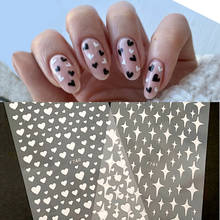 1pcs Valentines 3D Nail Sticker heart pattern stickers for nail Foil Love Design Nails Accessories Fashion Manicure Sticker 2021 2024 - buy cheap