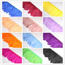 Hot Sale Goose Feather Trims 1 Meter/Lot Dyed Real Geese Feather Fringes Ribbons for Dress Skirt Cloth Belt decorative Clothing 2024 - buy cheap