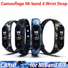 Print Camouflage mi band 3/4 wrist strap for xiaomi 4 3 smart bracelet for miband 4/3 strap replacement silicone accessories 2024 - buy cheap