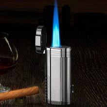 Camping Metal Gas Lighter Jet Butane Three Torch Turbo Lighters Cigarettes Accessories Cigar Smoking Lighters Gadgets For Men 2024 - buy cheap