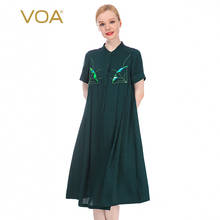 Voa seda sem manga curta feminina, pulôver modo jacquard metade alta em arco verde com agulha de costura, cintura solta ae263 2024 - compre barato