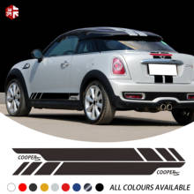 2 uds estilo de coche Cooper S gráficos de vinilo Etiqueta de puerta lateral rayas etiqueta engomada para MINI Cooper S R57 R58 R59 JCW Accesorios 2024 - compra barato