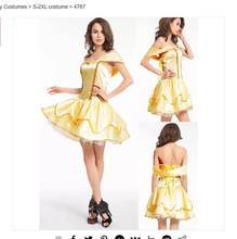 Princess Belle Beauty And the Beast Cosplay Adult Fairytale  Fancy dress Belle Costume 2024 - buy cheap