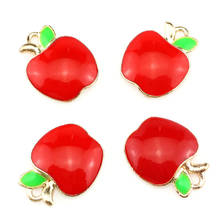 20Pcs/Lot Metal Red Apple Charms Making Fruit Pendant For Jewelry Making Bracelet Necklaces DIY Handcraft 2024 - buy cheap