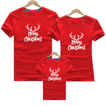 Счастливого Рождества, олень, семейные одинаковые наряды, модель отца, для мам и подростков, хлопковая детская одежда 2024 - купить недорого