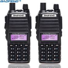 BaoFeng-walkie-talkie UV-82T de tres bandas, Radio ham portátil de dos vías, hasta uv-82, uv82, 136-174Mhz, 220-260Mhz, 400-520Mhz, 2 uds. 2024 - compra barato