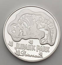 2019 New Arrive Jurassic Park Dinosaur Commemorative Coin Silver Plated Coins Collection Birthday Christmas Business Gifts 2024 - buy cheap