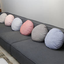Almofada de assento redonda, almofada de tecido de seda com núcleo de algodão e poliéster para decoração de casa e carro, almofada macia para sofá 2024 - compre barato