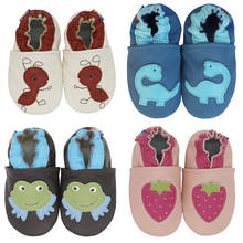 carozoo kids First Walkers baby boy shoes Soft Leather handmade Slippers 2024 - купить недорого