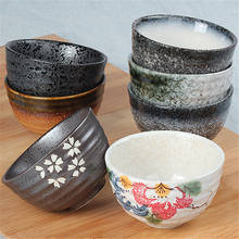 Tigela de cerâmica japonesa e vento, tigela antiqueimaduras européia simples de casa, tigela criativa de cerâmica japonesa 2024 - compre barato