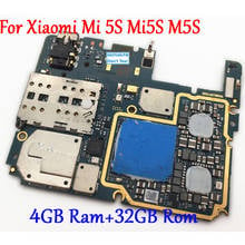 Placa base desbloqueada, placa base con Chips, circuitos, Cable flexible, para Xiaomi Mi 5S, MI5S, M5S, Firmware Global 2024 - compra barato