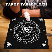 Bolsa de cartas de Tarot de Altar negro, mantel de mesa de fiesta, tarjeta de Tarot, ocho conjuntos, mantel Retro Para adivinación, tapiz de la Mecca 2024 - compra barato