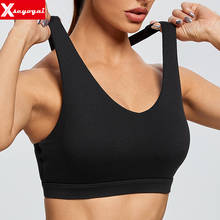 Plus Size Sports Underwear Women's Cross Back Shockproof Gathered High Intensity Fitness Vest Yoga Bra Wide Shoulder Straps XXL 2024 - buy cheap