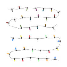 0.5m 1/12 Dollhouse Miniature A String of multi-coloured plastic Christmas lights 2024 - buy cheap