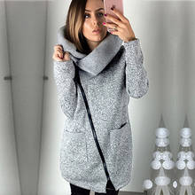 2018 Women Spring Winter Plus Size 5XL Sudaderas Para Mujer Fleece Sweatshirt Hoodie Long Zipper Hoodies Jacket Coat Outwear 2024 - buy cheap