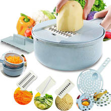 Vegetable Slicer 8 in 1 Vegetable Cutter Potato Peeler Carrot Onion Grater with Strainer Vegetable Cutter Kitchen Accessories 2024 - buy cheap