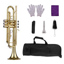Muslady Trumpet Bb B Flat Brass Exquisite with Mouthpiece Gloves Brass instruments 2024 - buy cheap