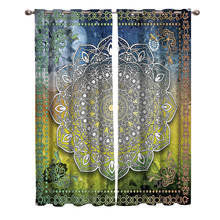 Mandala Bohemia  Window Curtains Scenic Curtains for Living Room Decorative Items Living Room 2024 - buy cheap