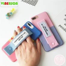 Hot Korea Second Unique Name Cute Run Canvas strap hand rope cover case for iphone 6 6s 6plus 7 8 plus X Candy color phone cases 2024 - buy cheap