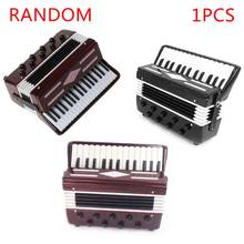 Mini 1/12 Dollhouse Wooden Accordion Miniature Musical Instruments Model Collection Home Decor Toys 2024 - buy cheap