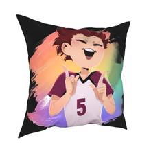 Haikyuu-funda de almohada decorativa de poliéster para el hogar, cobertor de almohada personalizado con diseño de Anime, Tendo Satori, Bokuto, voleibol y Manga 2024 - compra barato