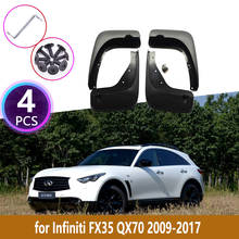 Guardabarros de coche para Infiniti FX FX35 FX37 FX50 QX70 2009 ~ 2017, revestimiento contra salpicaduras, guardabarros, accesorios de protección 2012 2024 - compra barato