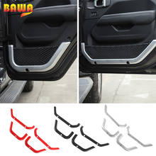 BAWA Car Door Net Pocket Decorative Frame For Jeep Gladiator JT 2018+  Inner Door Storage String Bag For Jeep Wrangler JL 2018+ 2024 - buy cheap