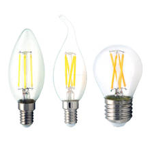 Bombilla LED esmerilada de 2w, 4w, 6w, 8w, 12w, E27, E14, 220v, A60, G45, ST64, C35, C35L, filamento Edison, globo de luz, 230v 2024 - compra barato
