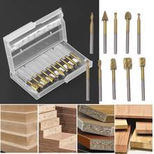 10pcs Rotary File Engraving Cutter Wood Tool Electric Grinding Polishing Head  2024 - buy cheap