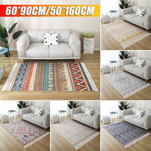 Retro Bohemian Carpet Hand Woven Cotton Linen Carpet Rug Bedside Rug Geometric Floor Mat Living Room Bedroom Carpet Home Decor 2024 - buy cheap