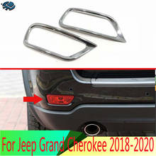 Para jeep grand cherokee 2018-2020 estilo do carro acessórios abs chrome refletor traseiro luz de nevoeiro lâmpada capa guarnição moldura quadro 2024 - compre barato