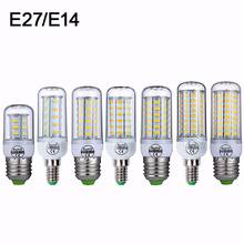 E27 светодиодный лампы E14 светодиодный лампы 24 36 48 56 69 72 светодиодный s SMD5730 220V Светодиодная лампа-кукуруза люстра с двумя подковообразными нагревающими элементами для домашнего освещения 2024 - купить недорого