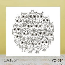 AZSG Cute big eyes owl Clear Stamps For DIY Scrapbooking/Card Making/Album Decorative Rubber Stamp Crafts 2024 - buy cheap