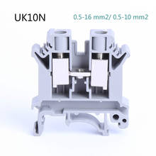 10 pces uk10n phonex tipo montagem em trilho din universal conector do condutor de fiação blocos terminais modulares finos do parafuso UK-10N 2024 - compre barato