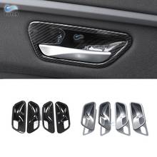 For BMW 3 4 Series F30 F32 2013 2014 2015 2016 2017 2018 Carbon Fiber Texture / Sliver Car Interior Door Handle Bowl Cover Trim 2024 - buy cheap