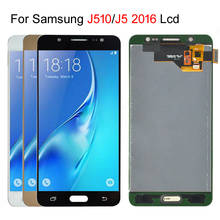 Pantalla LCD para móvil, montaje de digitalizador con ajuste de brillo para Samsung Galaxy J5 2016, SM-J510F, J510FN, J510M, J510Y, J510G, J510 2024 - compra barato