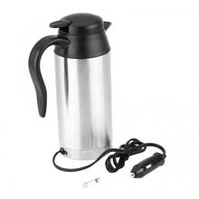 Oversea Car Kettle 12 V Car Electric Kettle 750ml Car Stainless Steel Cigarette Lighter Heating Kettle Mug accesorios automovil 2024 - buy cheap