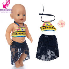 doll clothes 43cm baby doll swimming suit for 18" dolls bikini 2024 - buy cheap