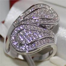 Anillo de Plata de Ley 925 joyería única diseñado mujeres fiesta Deluxe AAAAA calidad cúbicos Zircon pavé anillos tamaño 5- 10 2024 - compra barato