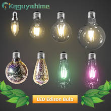 Kaguyahime LED Edison E27 Bulb Retro LED 220V 3D Fireworks Edison Lamp ST64 Filament Lights Edison Bulb LED Candle Light Lampara 2024 - buy cheap