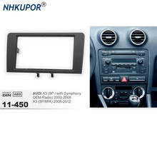 11-450 fascia de rádio do carro para audi a3 (8p) a3 (8p/8pa) 2008-2012 unidade de cabeça estéreo traço cd moldura titular guarnição kit quadro de instalação 2024 - compre barato