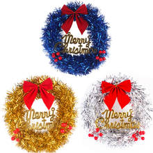 30cm Christmas Wreath Gold Silver Blue Christmas Door Decoration Merry Christmas Supplies Xmas Wreath For Front Door 2024 - buy cheap