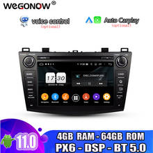 PX6 DSP Android 11.0 4GB+64G ROM 8 Core Car multimedia DVD Player GPS navi map RDS Radio wifi Bluetooth5.0 For Mazda 3 2009-2012 2024 - buy cheap