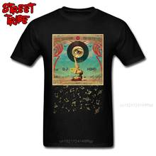 DJ Music Tees For Men T-shirts Summer T Shirt Vintage Punk Tshirt Pin Up Girl Printed On Adult Clothing Cotton Black Shirts 2024 - buy cheap