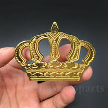 Metal Crown Luxury Auto Car Gold Decorate Emblem Badge Decal Sticker Mortocycle 2024 - buy cheap