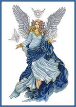 23.-blue fairy Counted Cross Stitch  11CT 14CT 18CT DIY Cross Stitch Kits Embroidery Needlework Sets 2024 - buy cheap